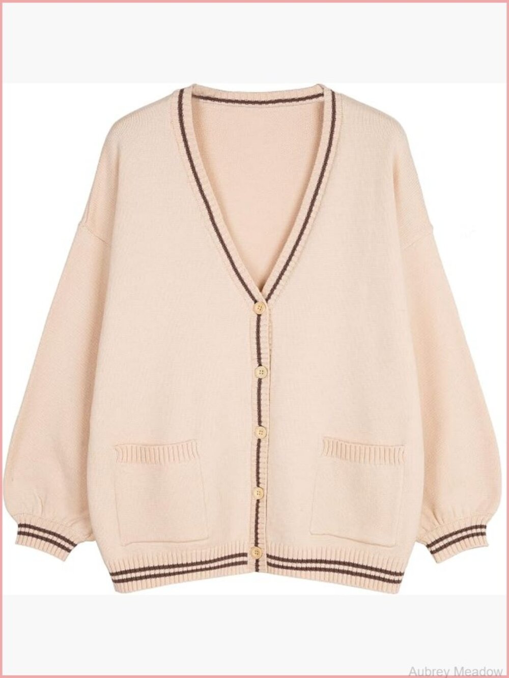 Oversized Japanese Anime Cardigan Sweater with Pockets